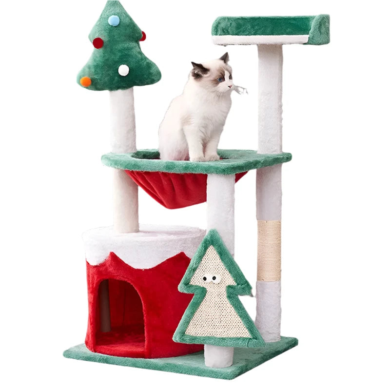 Christmas Collection Cat Climbing Scratching & Relax Tower