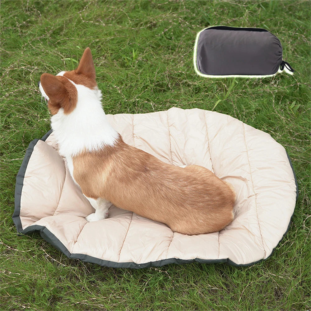 Tapis de voyage pliable pour animaux de compagnie, coussin imperméable pour l'extérieur