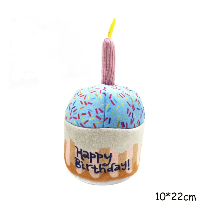 Happy Birthday Cake Squeaky Pet Toys