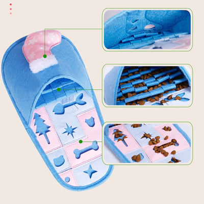 Christmas Dogs Sniffing Pads Slipper Slow Food Feeder