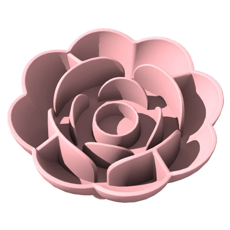 Gamelle Slow Food en silicone rose anti-étouffement et anti-choc avec ventouse