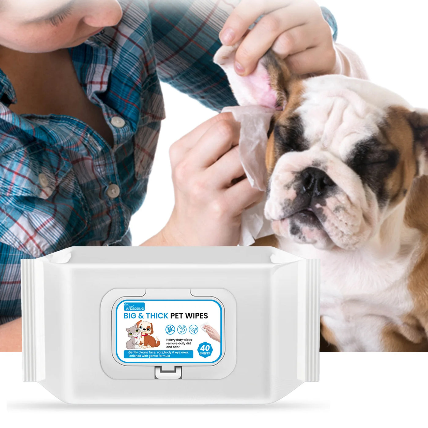 Pet Wipes Body Cleaning Deodorant Eye Ear Dirt Remover Wet