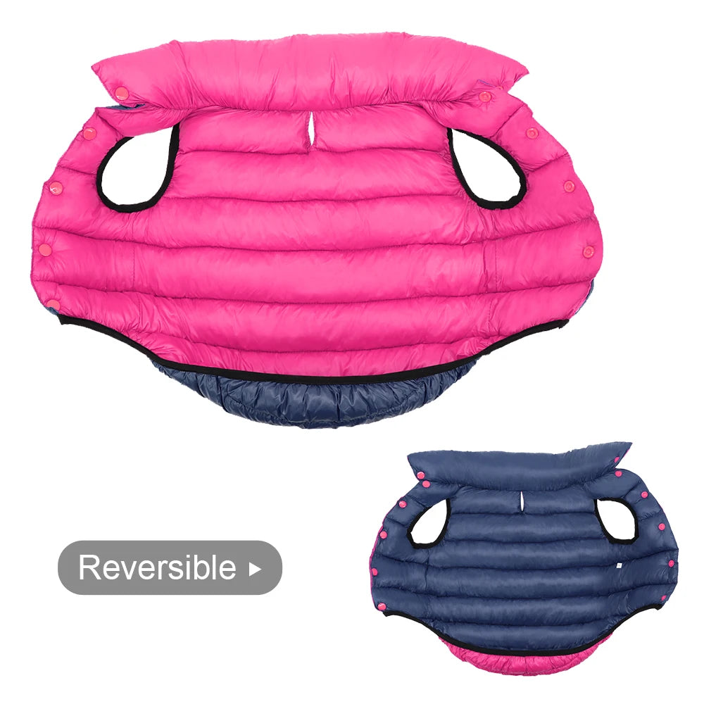 Warm Winter Reversible Dogs Jacket