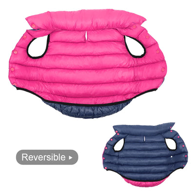 Warm Winter Reversible Dogs Jacket