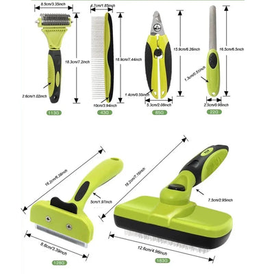 6 in 1 Pet Cat Dog Grooming Deshedding Tools