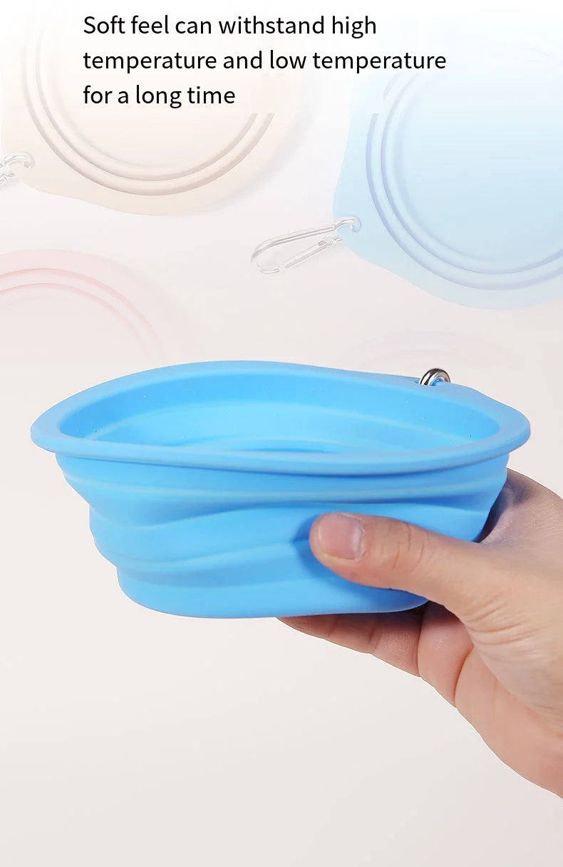 X Large Collapsible Dog Pet Folding Silicone Bowl