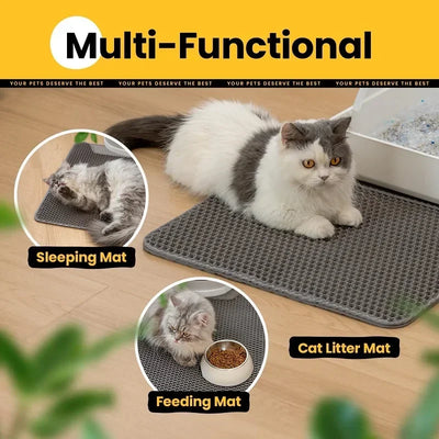 Tapis de litière pour chat Magic Clean Toilettes pour animaux de compagnie Imperméables Double couche