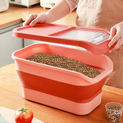 Dog Food Storage Container Folding Airtight