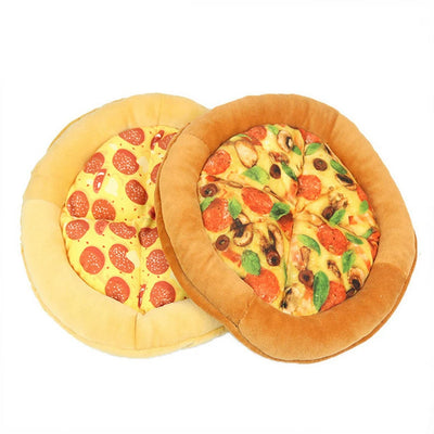 Pizza Snack Plush Squeaky Sound Pet Toy