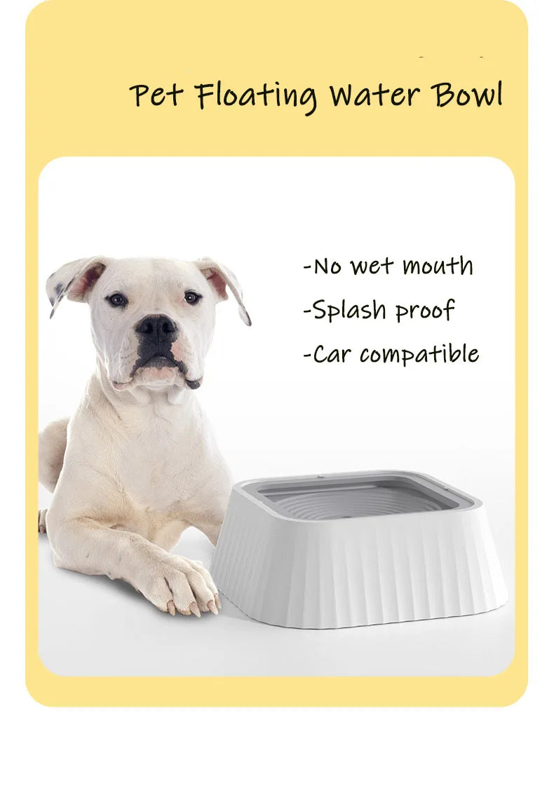 Pet Floating Water Bowl Non-Wetting Mouth