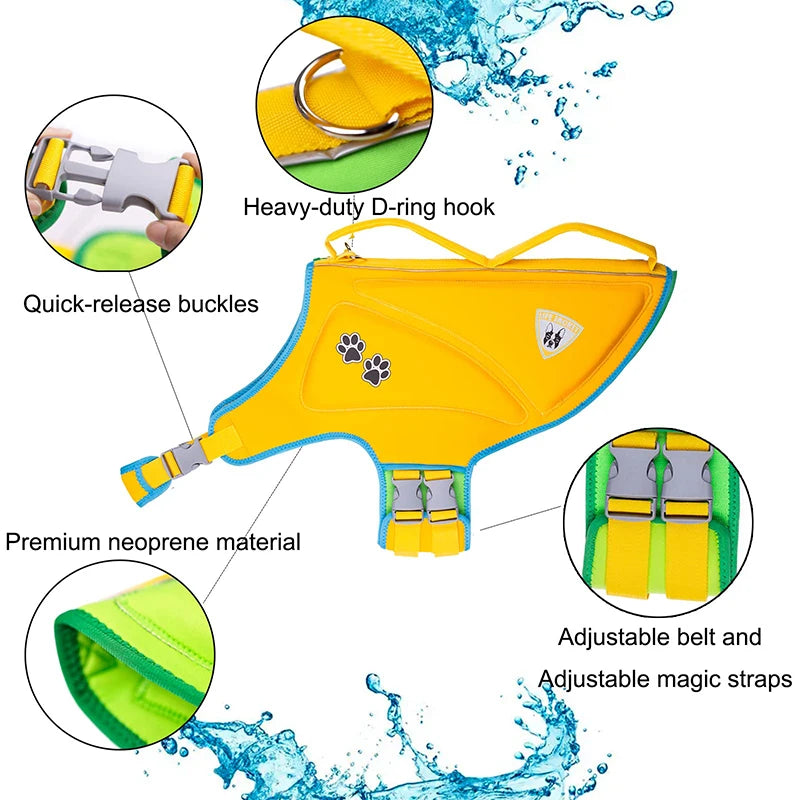 Super Swimmer Hundeschwimmweste, reflektierend, schwimmfähig, verstellbar