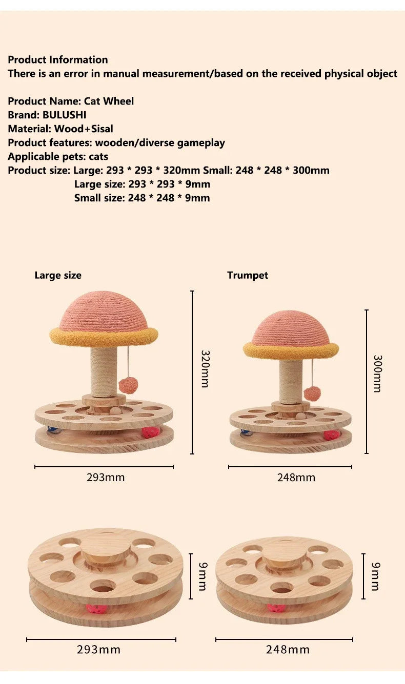 Holzkarussell IQ Katzenspielzeug